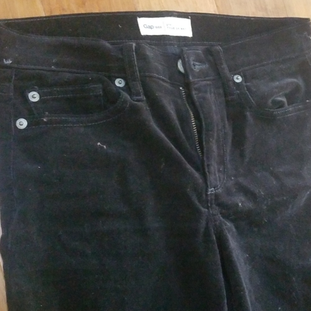 Gap petite Trueskinny black corduroy jeans